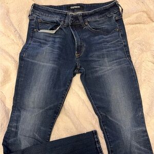 Men’s dark blue Express jeans.  Skinny fit size 30x30.  Excellent